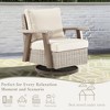 YARDSIGHT  Outdoor Swivel Patio Chairs with 360° Rotation, All-Weather PE Wicker Armchairs with Cushions for Garden, Deck, Porch, and Backyard - 3 of 4