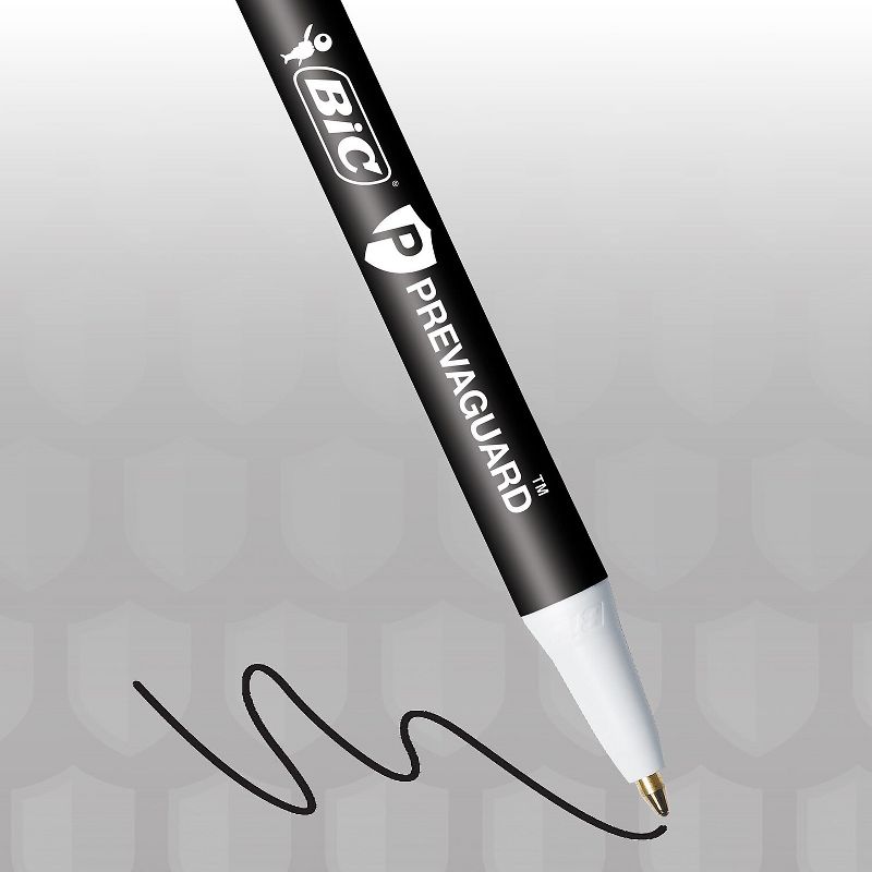 BIC PrevaGuard Clic Stic Retractable Ballpoint Pen Medium Point Black Ink 12/Pack (BICCSA11BK), 4 of 7