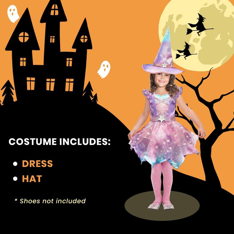 Dassyn Creations Sparkle Witch Toddler Costume | 2/4 Years, 3 of 5