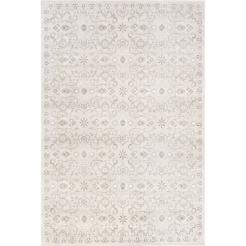 Nuloom Ariya Cotton Floral Area Rug, 4' X 6', Cream : Target