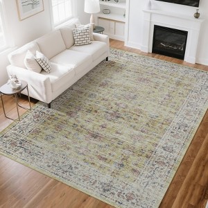 Washable Rug for Living Room, Non-Slip Non Shedding Soft Carpet,Indoor Foldable Printed Accent Rug for Bedroom, Dining Room, Nursery, Office - 1 of 4