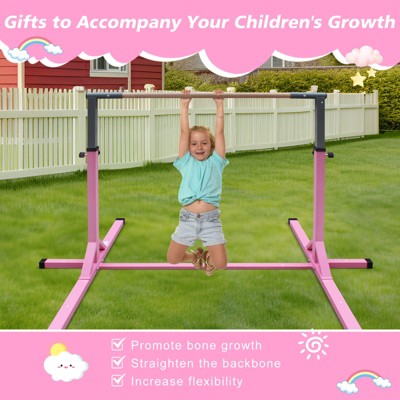 Vynxaria Adjustable Height Gymnastics Bar for Kids - Safe & Durable Junior Training Equipment