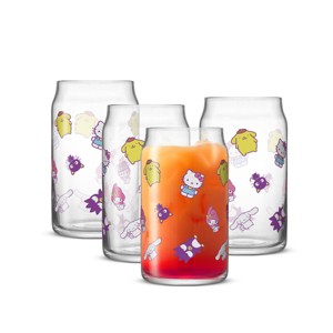 Hello Kitty & Friends Character Toss Can Glasses, 16oz set of 4 - 1 of 4