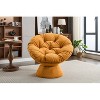 orange Oversized swivel armchair, 360 degree swivel bucket chair, suitable for living room and bedroom - 4 of 4
