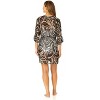 Women's V Neck Roll Tab Sleeve Pocket Dress Cover Up - 3 of 4