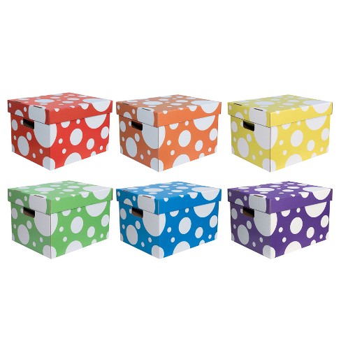 12 Pack Small Colorful Plastic Classroom Storage Baskets (6.1 x 4.8 In)