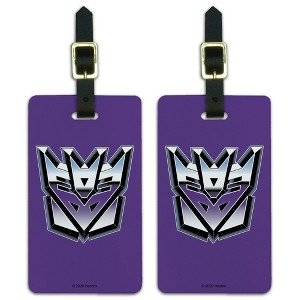 Transformers Decepticon Symbol Retro Luggage ID Tags Set of 2 - 1 of 4