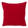 Santa's Sleigh Design Cotton Blend Square Throw Pillow Red - Saro Lifestyle: Embroidered Festive Decor - 2 of 3