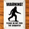 Slickblue Funny Sasquatch Warning Sign, Rustic Knotty Pine, 9x12 Wood Wall Plaque, Multiple Colors - 2 of 3