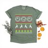 S.W.Smiley Ugly Christmas Sweater Pixels - Women's Garment Dyed Graphic T-Shirt - 2 of 4