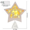 Aoibox Wooden Christmas Tree Topper Star Nativity 7.87 x 9.25 Inch with LED Light 3 Modes for Xmas Home Office Shop Decor 1 Piece - 3 of 4