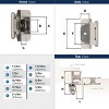 Amerock Double Demountable Hinges for 3/8" Inset Cabinet Doors – Set of 2 - 3 of 4