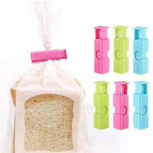 CAPPSLEE Plastic Snack Bag Clips 4-Pack, Airtight Moisture Proof Sealing Clips for Bread, Milk Powder & Food Storage, Easy Press Bag Sealers - 1 of 4