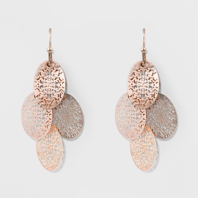 rose gold earrings