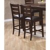 NicBex Set of 2 Bar Stools for Kitchen Island,Modern Counter Bar Stools with Wood Legs,Bar Chairs for Dining Rooms,Kitchens Islands,Charcoal/Brown - 4 of 4