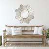 Northlight 25" Shiny Gold Sunburst Wave Glass Round Wall Mirror - 2 of 4