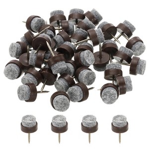 Unique Bargains Wooden Chair Sofa Cabinet Table Leg Floor Protector Round Nail-on Felt Pads 40 Pcs - 1 of 3