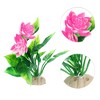 Unique Bargains Fish Tank Aquarium Decorations Plants Aquarium Decorations PE Ceramics Plants 5.91" - 3 of 4