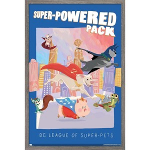Trends International DC Comics Movie DC League of Super-Pets - Super-Powered Pack Framed Wall Poster Prints - 1 of 4