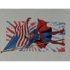 Superman DC Comic Superhero American Flag Mens White Graphic Tee - 2 of 2