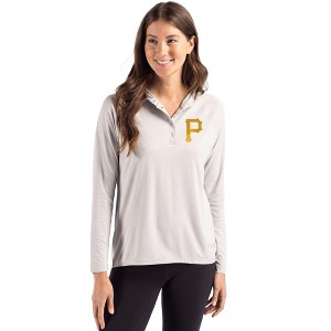 Pittsburgh Pirates Cutter & Buck Coastline Epic Comfort Recycled Womens Hooded Shirt - 1 of 1