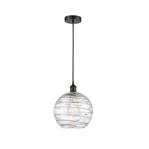 Athens Deco Swirl - 1 Light Mini Pendant In Industrial Style-12.75 Inches Tall and 10 Inches Wide - 1 of 1