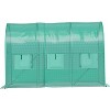 ORRD Walk-in Tunnel Greenhouse, 9.8x6.6x6.6 ft, Portable Plant Hot House with Zipper Door & Roll-Up Windows - 2 of 4