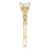 Pompeii3 1 1/10 Ct Moissanite & Lab Created Diamond Engagemeng Ring 10k Yellow Gold - 2 of 4