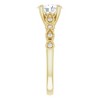 Pompeii3 1 1/10 Ct Moissanite & Lab Created Diamond Engagemeng Ring 10k Yellow Gold - image 2 of 4