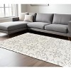 Ivory and Gray Wool Floral Hand Tufted Area Rug - 2 of 4