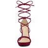 Allegra K Women's Platform Stiletto Heels Lace Up Sandals - 2 of 4