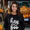 Simply Sage Market Women's Graphic Sweatshirt Hey Boo Cursive Puff Print - 2 of 4