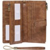 Clotth Womens Large Capacity RFID Blocking Wallet with Removable Wrist Strap –PU Leather Bifold Credit Card Holder & Travel Clutch for Daily Use - 2 of 4