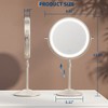 Makeup Mirror,360° Rotatable Height Adjustable Double Sided Mirror, 1x/10x True HD Magnifier,3 Colors,Adjustable Brightness - 2 of 4