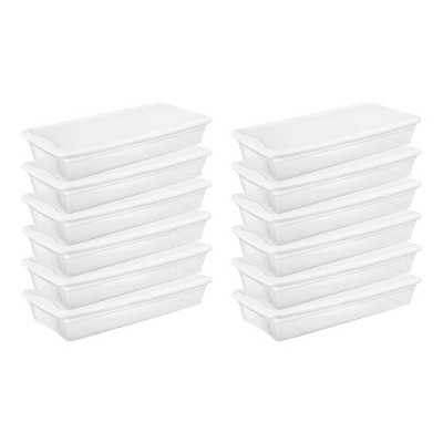 ClearView 41-Quart Kids' Underbed Plastic Storage Box with Lid, 12-Pack