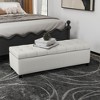 LOVMOR 50.75"STORAGE OTTOMAN,Light Gray - 3 of 4