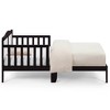 Infurnic Beds, Toddler Single Bed with Safety Guardrails and Headboard, Low To Floor Design for Toddler Children, Black, 70"*36"*27" - 3 of 4