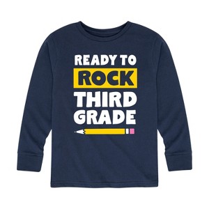 Boys' - Instant Message - Ready to Rock Third Grade Long Sleeve Graphic T-Shirt - 1 of 4