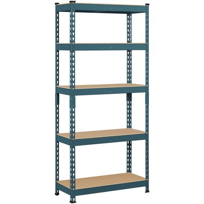Yaheetech 5 Tiers Boltless Storage Shelf Metal Shelving Unit