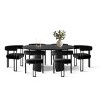 7 Piece Dining Set for 7,Extendable Wood Dining Table with 6 Upholstered Velvet Dining Chairs with Arm for Dining Room,Kitchen-Maison Boucle - 2 of 4