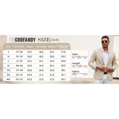 COOFANDY Mens Casual Blazer Knit Sport Coat Lightweight Two Button Suit Jacket Black L — фото 5