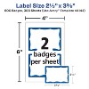 Avery Customizable Name Tags, 2-1/3" x 3-3/8", White with Blue Border, 6 Packs of 100, 600 Removable Name Badges Total (44144) - 3 of 4