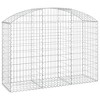 vidaXL Arched Gabion Basket 78.7"x19.7"x39.4"/47.2" Galvanized Iron - 2 of 4