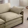 VYNXARIA Ottomans and Benches - Tan Corduroy Footstool for 2, 3, and 4 Seater Sofa Combinations - 3 of 4