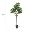 2Pack Artificial Fiddle Leaf Fig Tree, Faux Fiddle Leaves Fake Fig Silk Tree in Pot,Home Indoor Corner Decor for Living Room Bathroom Office - 2 of 4
