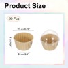 Unique Bargains Greaseproof Double-sided Aluminum Foil Cupcake Liners with Lids 50 Pcs - 2 of 4