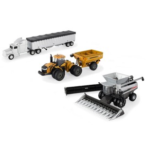 ERTL 1/64 Agco 4 Piece Harvesting Tractor Play Set with Gleaner A86 Combine, Ages +3, 16420 - 1 of 4