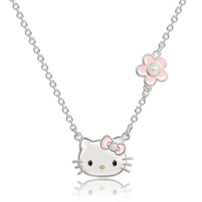 Hello Kitty Womens June Birthstone Necklace - Pearl : Target