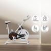 VisioGear Exercise Bike, Indoor Cycling Bike with 245 lbs Weight Capacity, Stationary Bikes for Home Cardio Gym Workouts, White, 42"*41.6"*21.6" - 2 of 4