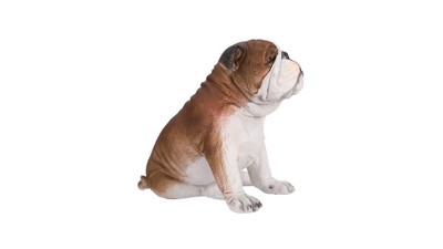 Hand-Painted Life-Like Bulldog Resin Garden Statue